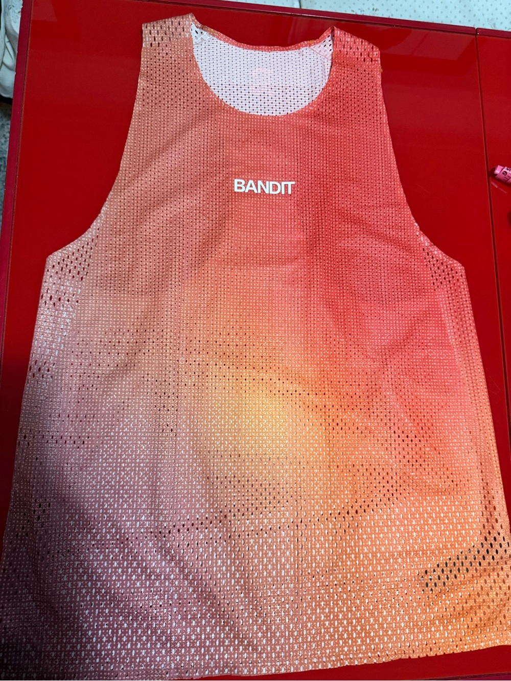 Bandit Running Men’s Shredder Race Singlet Linear Gradient Poppy S